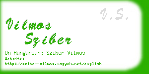 vilmos sziber business card